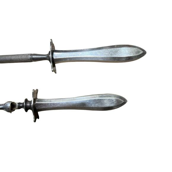 Oneida Community Patrician 1914 Silverplate Carving Fork Horning Steel Set - Picture 5 of 11